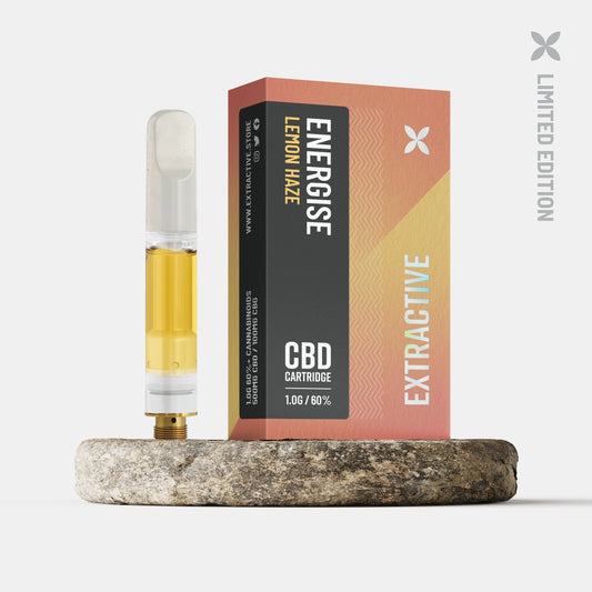 Energise - CBD Vape Cartridge - 1.0g Uncut Oil- Limited Edition - Lemon Haze - 60%+ Cannabinoids