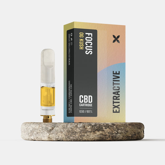 Focus - CBD Vape Cartridge - 0.5g Uncut Oil - Artisan – OG Kush- 60%+ Cannabinoids