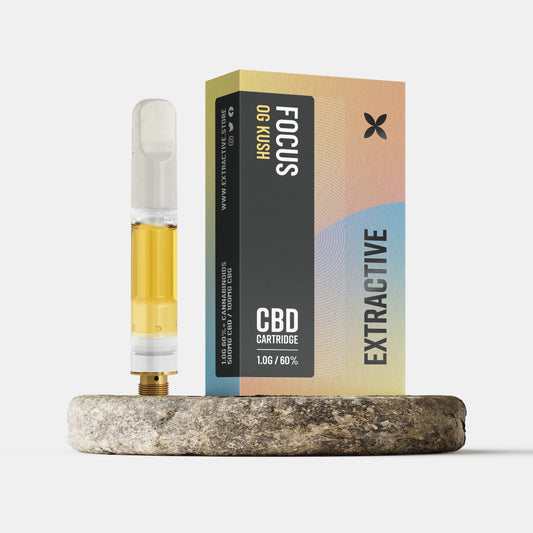 Focus - CBD Vape Cartridge - 1.0g Uncut Oil - Artisan – OG Kush- 60%+ Cannabinoids